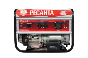Գեներատոր բենզինային էլեկտրո 6.5KW БГ8000Э+2յուղ Ресанта HAY028