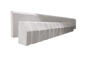 Եզրաքար այգու 6x12x50սմ գծավոր բետոնե