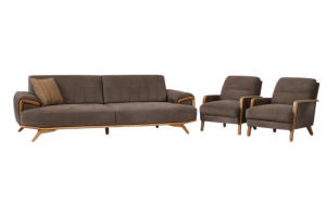 Հավաքածու Ada Home Lotus /բազմոց+բազկաթոռ/ 3+1+1 (Brown)