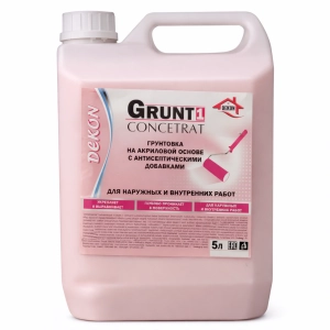 Նախաներկ արտաքին 5լ GRUNT CONCETRAT վարդագույն Dekon