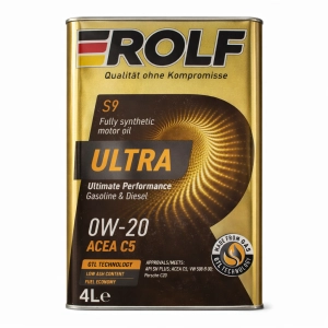 Յուղ շարժիչի սինթետիկ 4լ 0W-20 SN ACEA C5 S9 Ultra Rolf