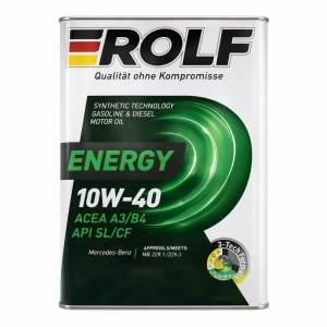 Յուղ շարժիչի կիսասինթետիկ 4լ 10W-40 API SL/CF ACEA A3/B4 Energi Rolf