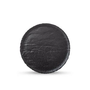 Ափսե Wilmax Slate Stone աբստրակտ կլոր 23սմ սև 661125/A