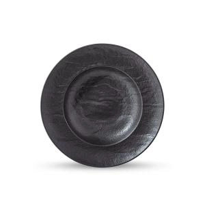 Ափսե խորը Wilmax Slate Stone աբստրակտ կլոր 25․5սմ սև 661130/1/А