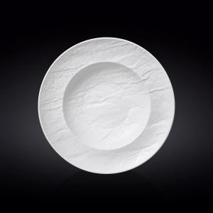 Ափսե փոսիկով Wilmax White Stone աբստրակտ  կլոր 28.5սմ սպիտակ 661531/A