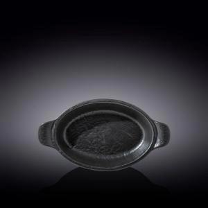 Բլյուդա խորը Wilmax Slate Stone օվալ աբստրակտ 28սմ 500մլ սև 661146/A