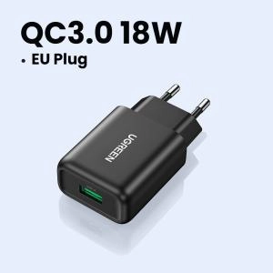 Լիցքավորման կոճ Ugreen Type-A 18W QC3.0 70273 (Black)